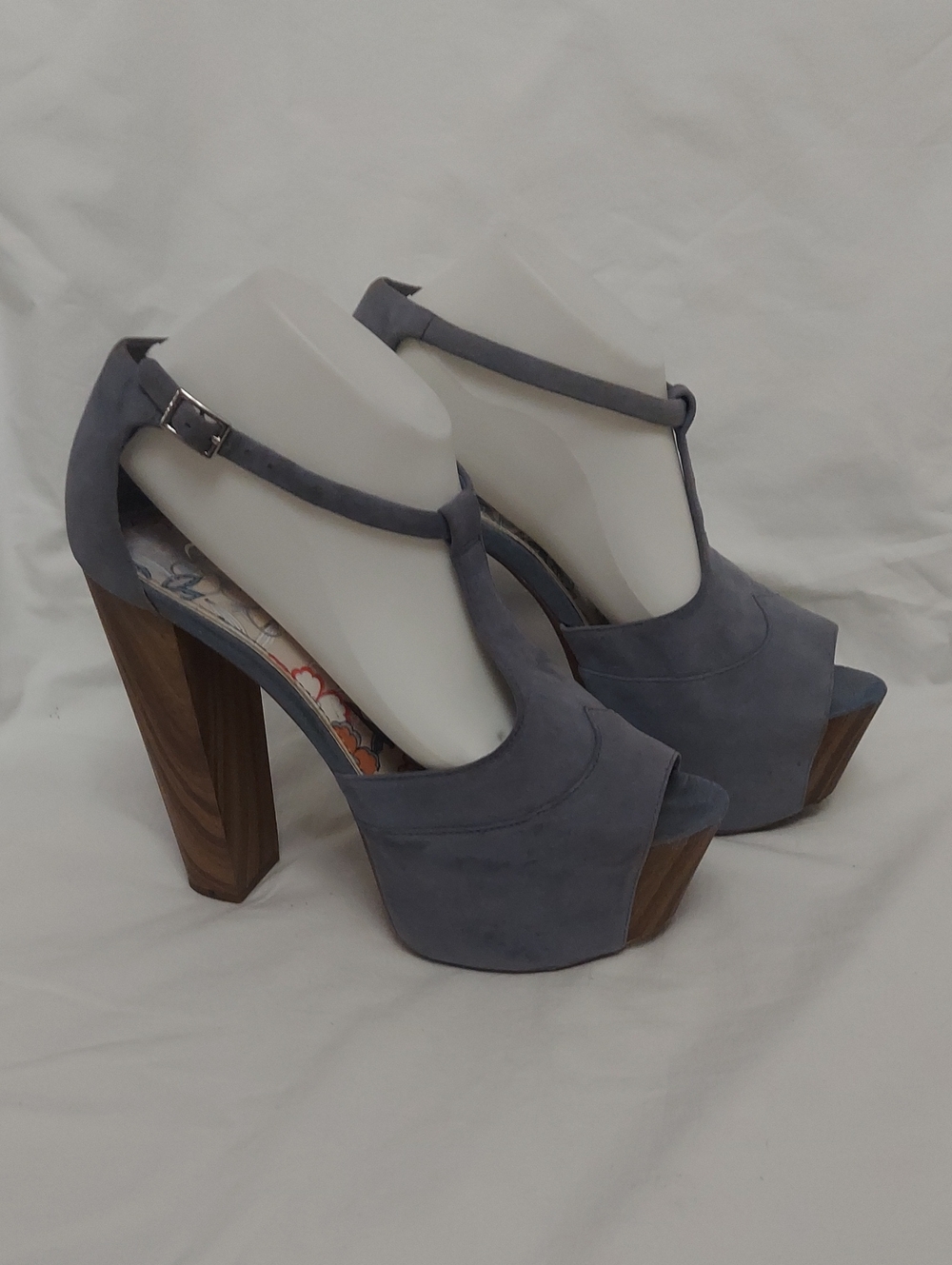 Jessica Simpson Suede "DANY" PLATFORM T-STRAP Sandal Womens 10